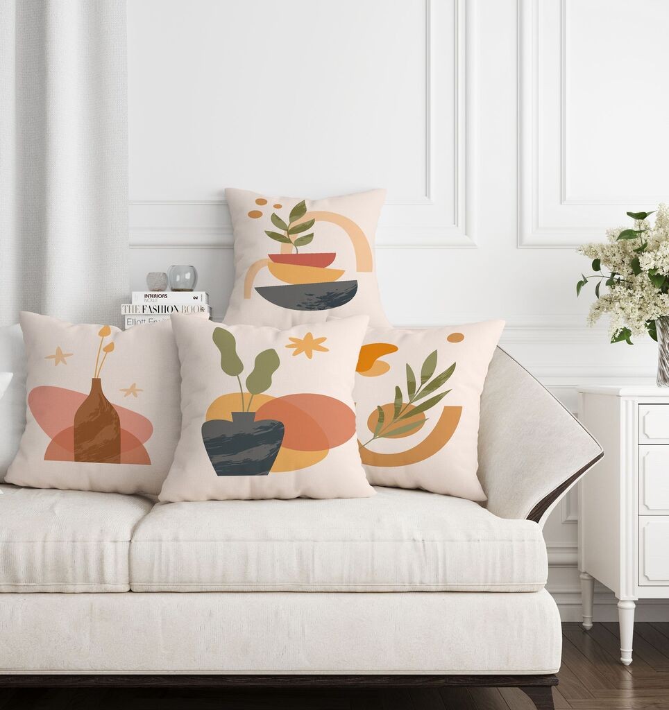 Aberto Design Set ukrasnih jastučnica ASR-plw4-3, 43 x 43 cm, 4 komada, Višebojne