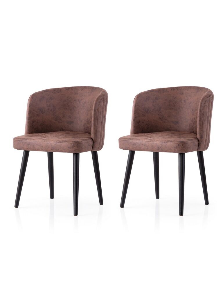 Hanah Home set stolica Zen-4207 V2, 63x56x103,5 cm, 2 dijela, Smeđa