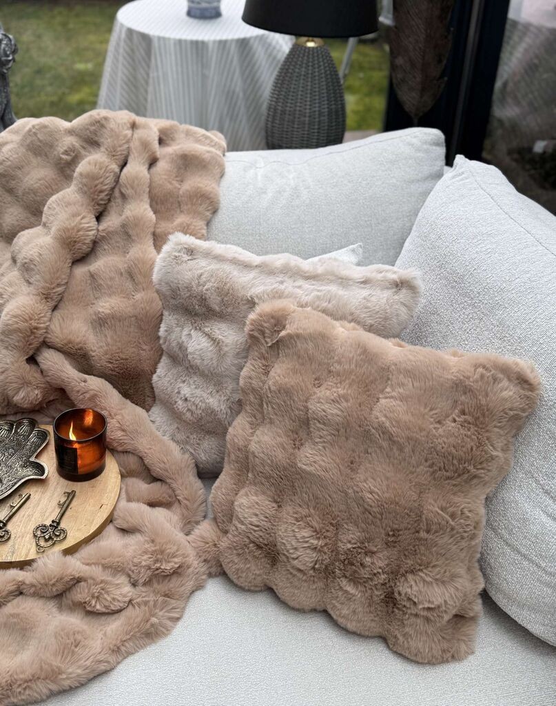 Aberto Design Dekorativna jastučnica Bubble, 50 x 50 cm, Smeđa