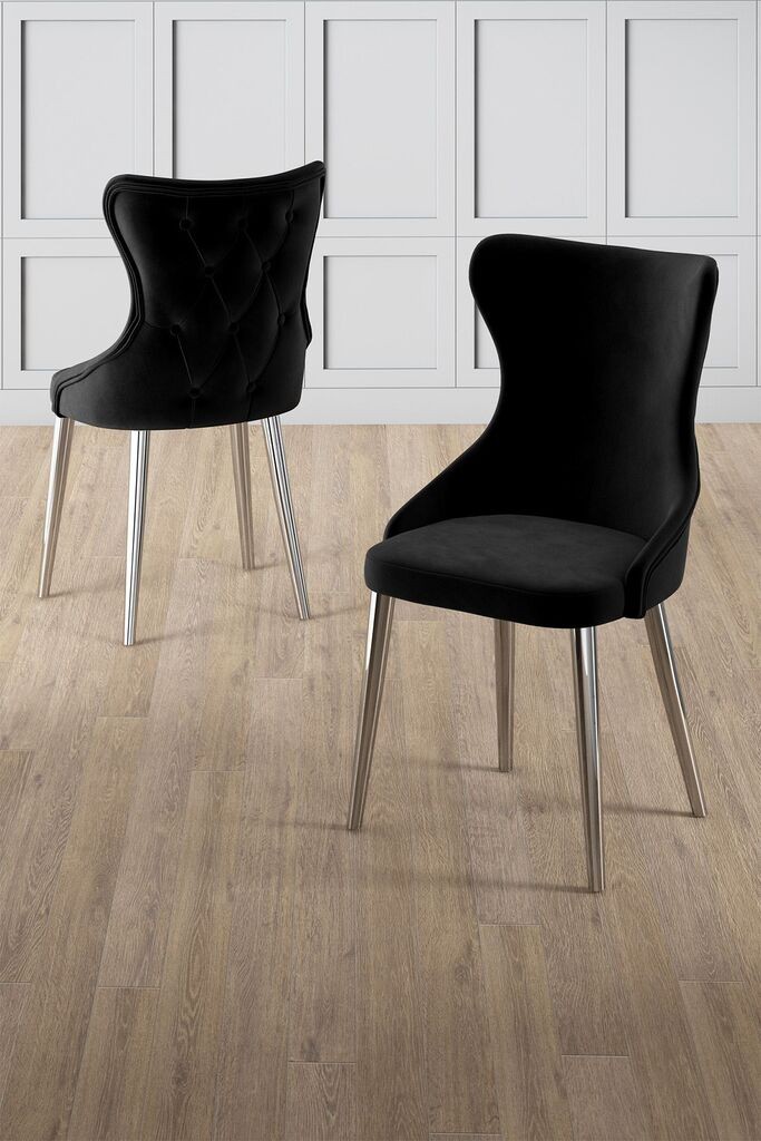 Hanah Home Alpa set stolica, 85x59x98 cm, 4 dijela, crna