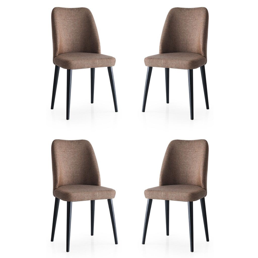 Hanah Home set stolica Luna-673, 75x62x102 cm, 4 dijela, Smeđa