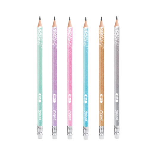 Maped Grafitna olovka sa gumicom, Glitter, 12 komada