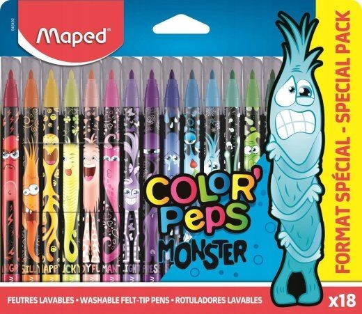Maped Set flomastera Monster, 18 komada