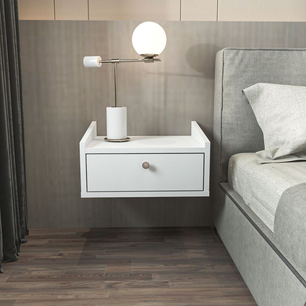 Hanah Home Anel noćni ormarić, 45x22x35 cm, bijela