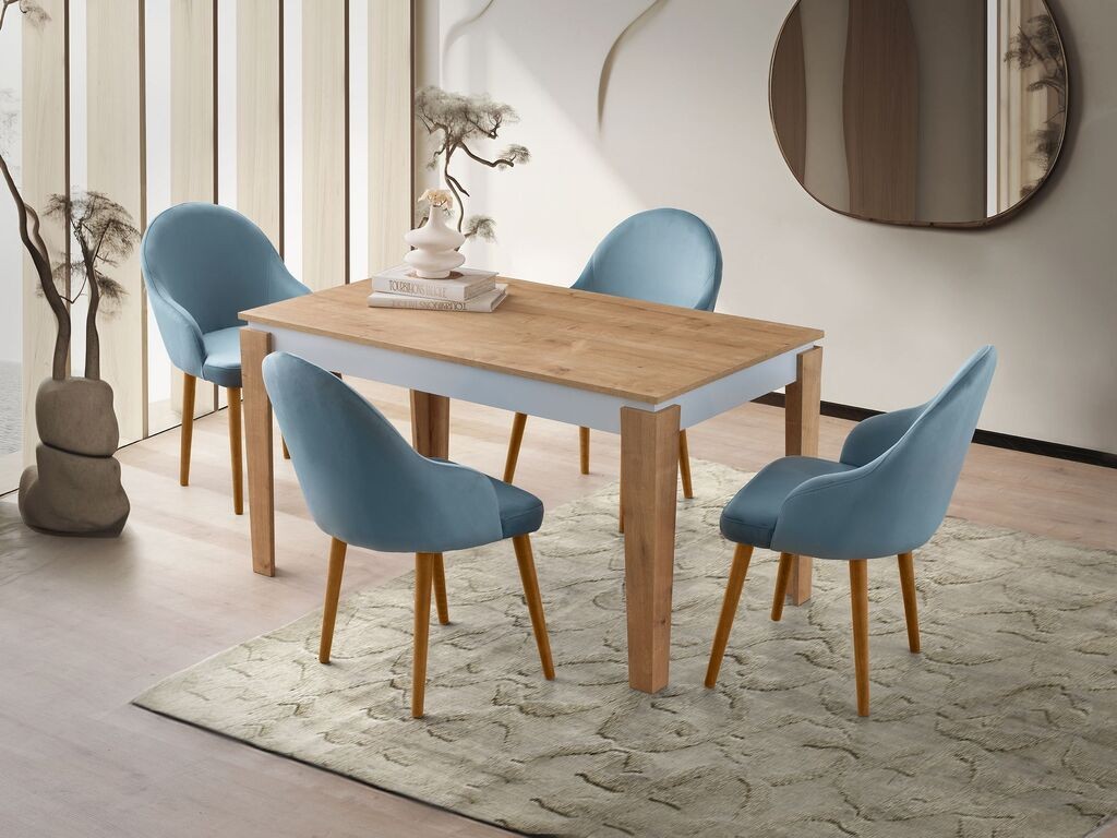 Hanah Home Trpezarijski sto Asos-2971, 140x75x80, Bijeli