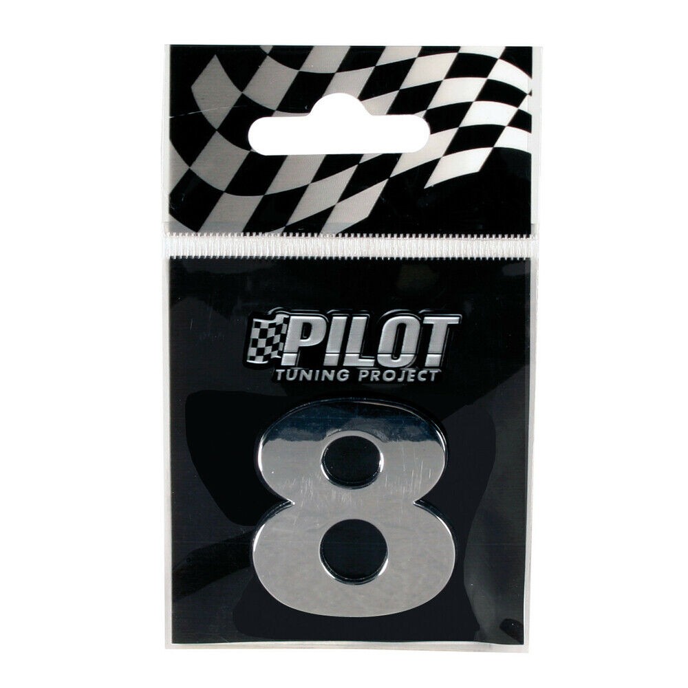 Hromirani samolepljivi 3D broj, 28 mm, 8 07895