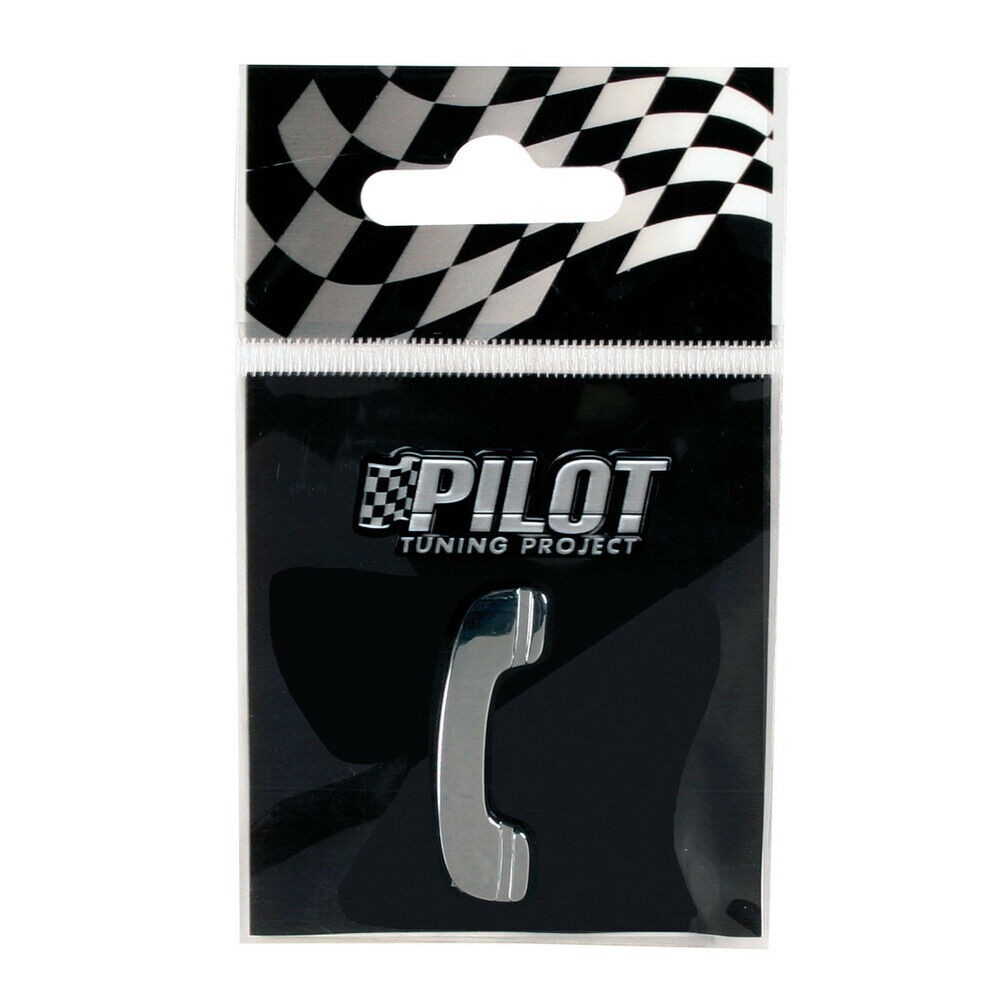 Hromirani samolepljivi 3D znak, 28 mm, Telefon 07907