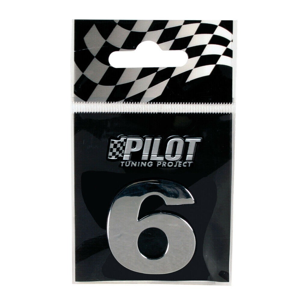 Hromirani samolepljivi 3D broj, 28 mm, 6 07893