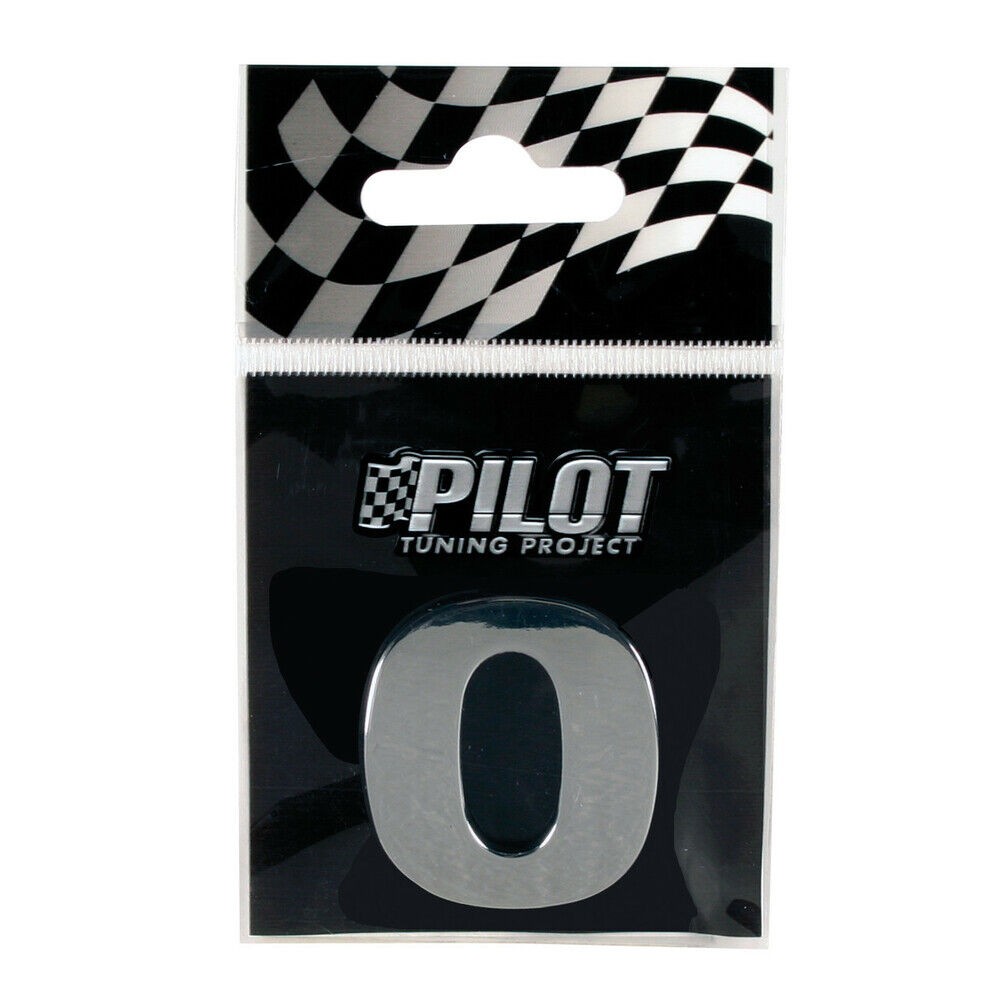 Hromirani samolepljivi 3D broj, 28 mm, 0 07887