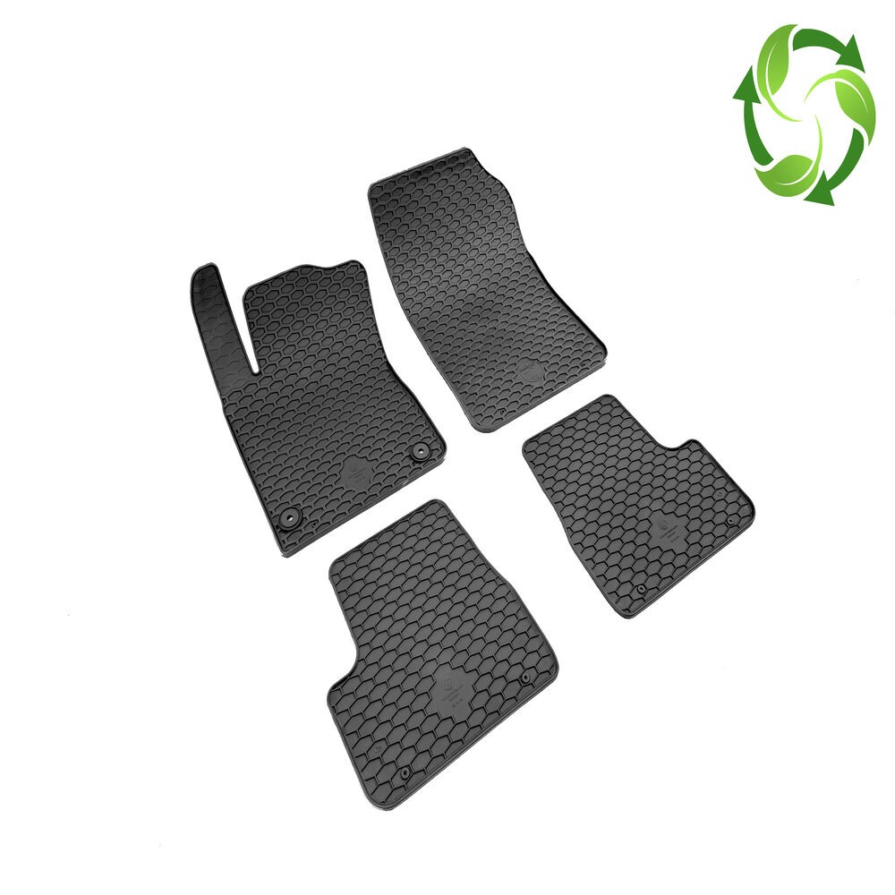 Gumene tipske patosnice, Citroen C3, 2024–>, sa fiksatorima, Crne 223624