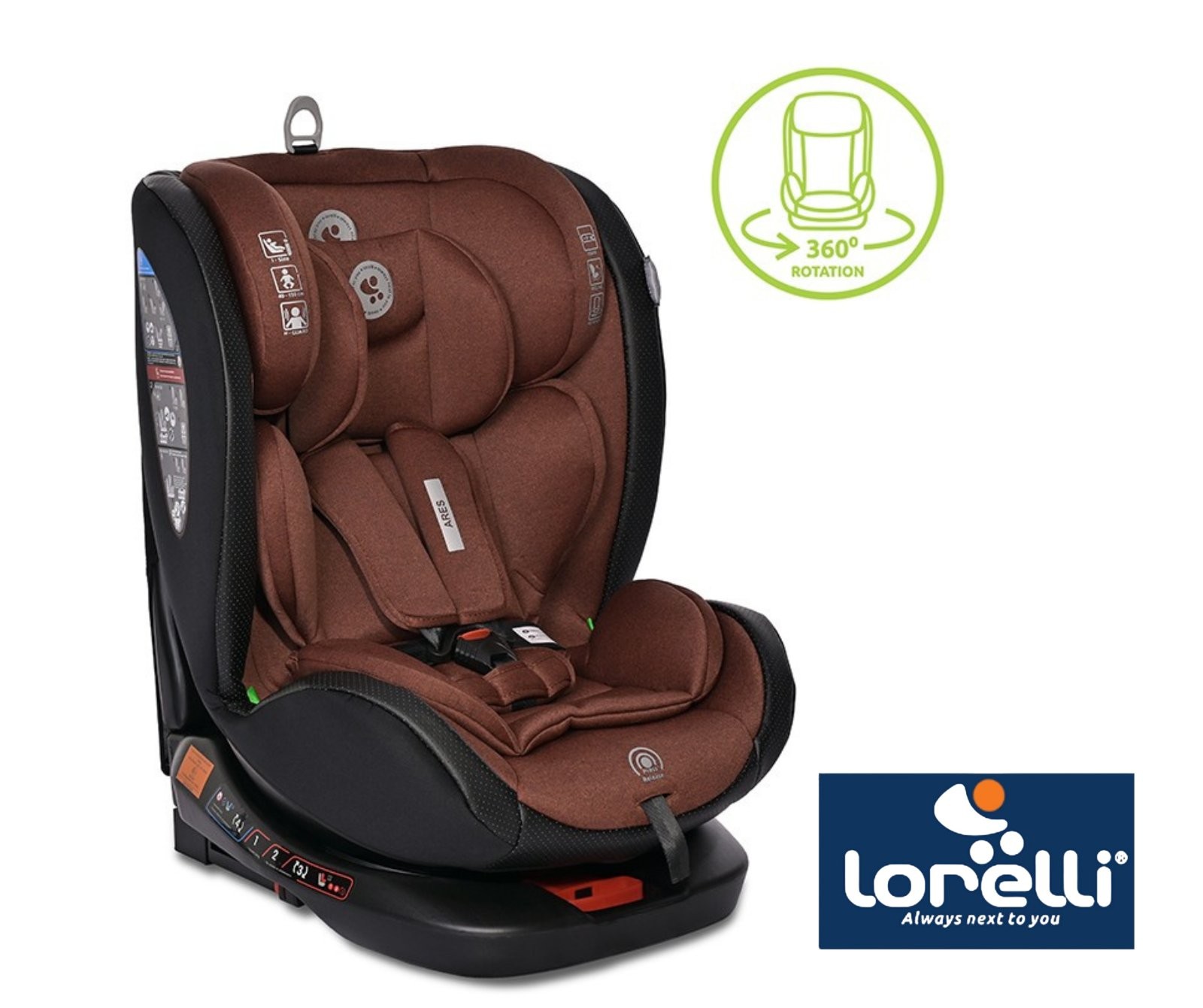 Lorelli Autosjedalica Ares, Isofix 40-150cm, I-size, Bordo