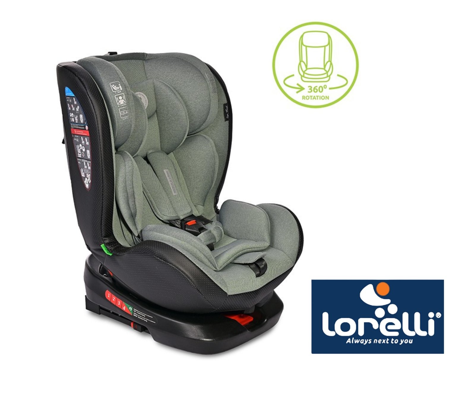 Lorelli Autosjedalica Nebula iceberg, I-size, 40-150cm, Zelena