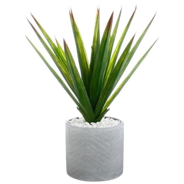 ATMOSPHERA Aloe vera u saksiji 44x47cm, siva