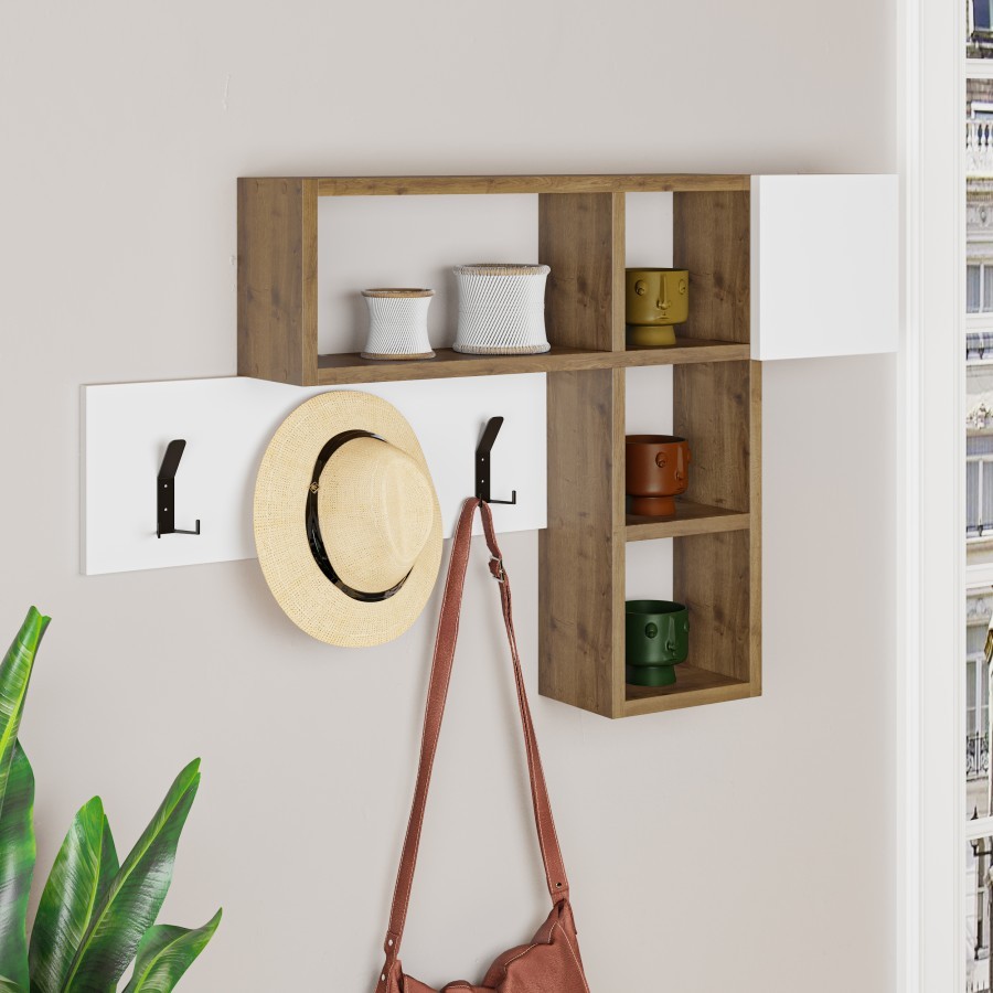 Prado Vješalica s policom Game hitit-bijela