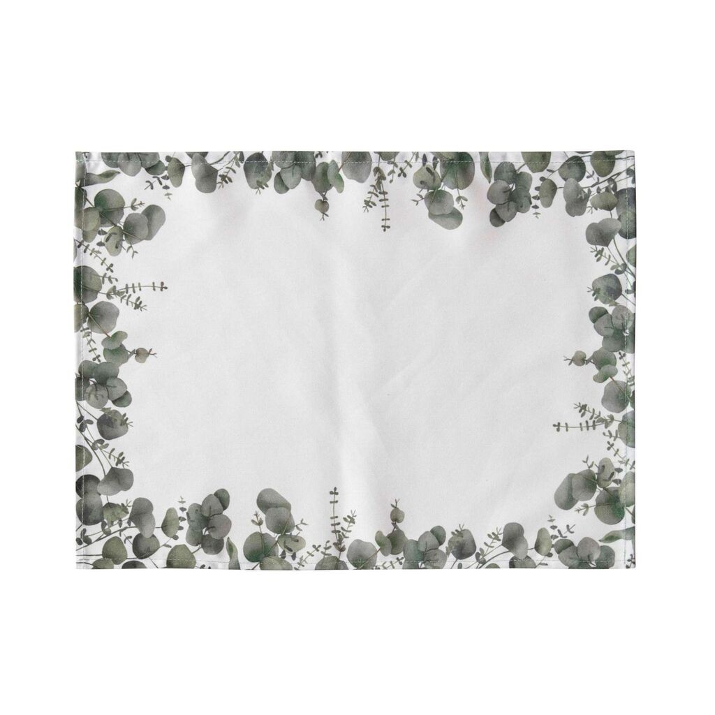 Hermia set podmetača od eukaliptusa, 6 dijelova, sivo-bijela