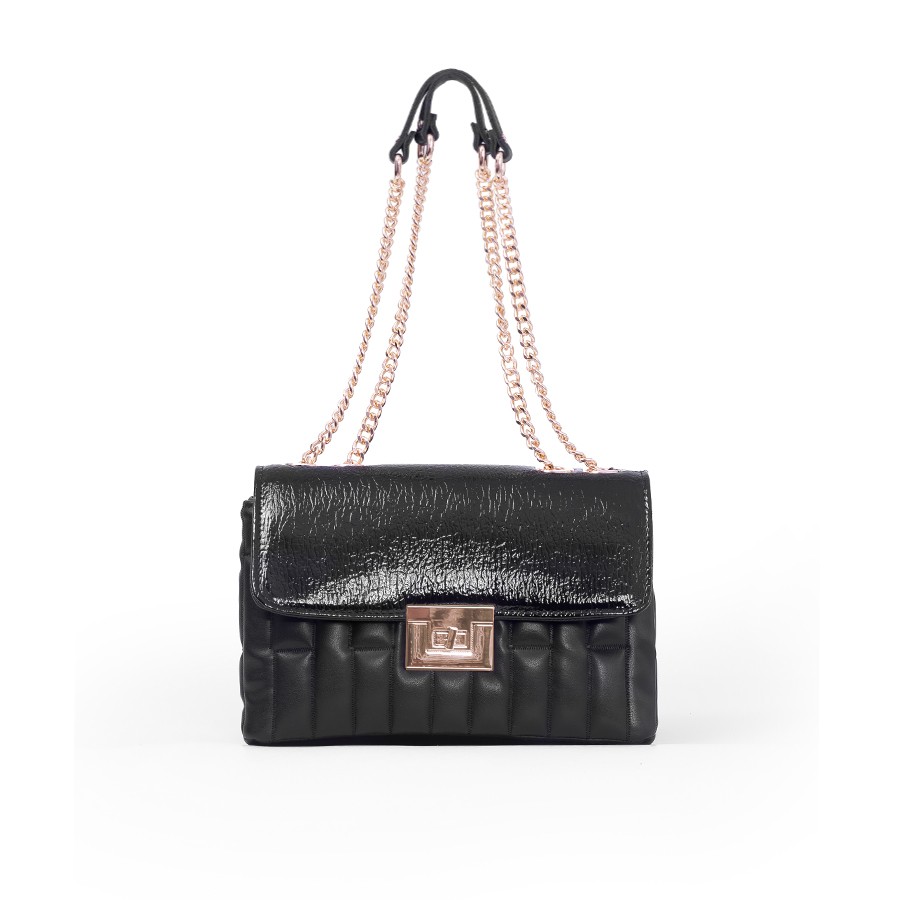 Lovely Bag Paris Baby - Crna Torba, Crni Metal