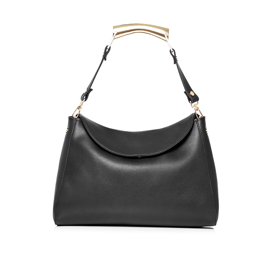 Lovely Bag Alina - Crna Torba, Zlatni Metal