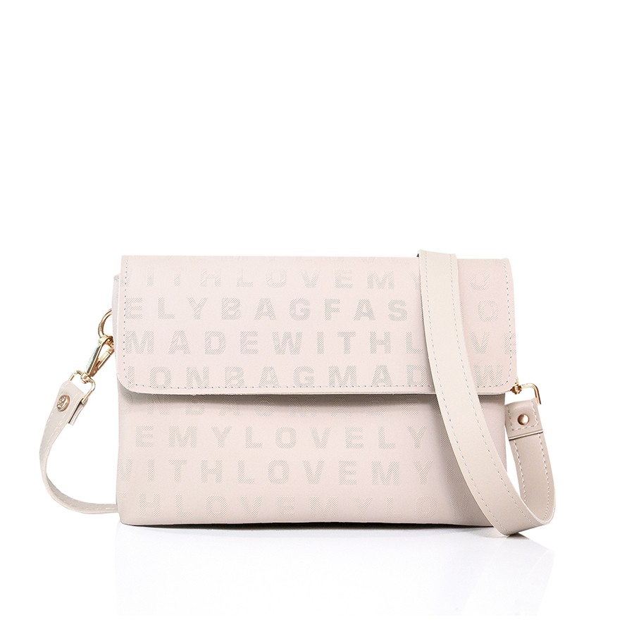 Lovely Bag Letter - Bež Torba, Crni Metal