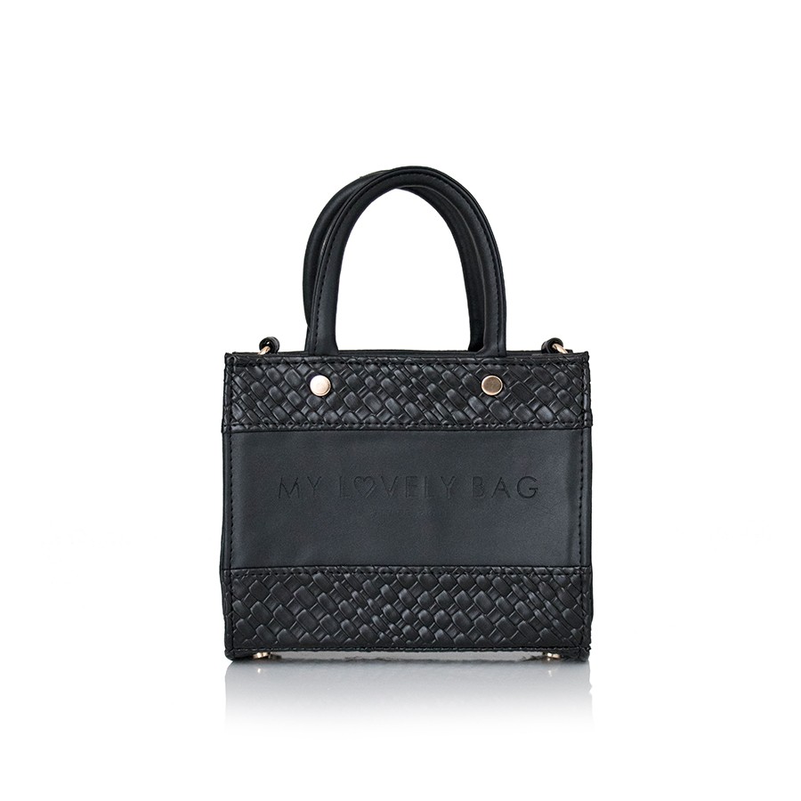 Lovely Bag Pandora Mini - Crna Torba, Crni Metal