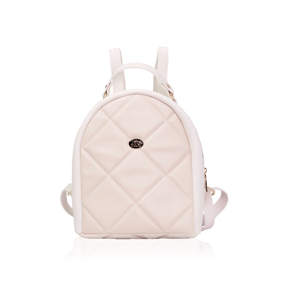 Lovely Bag Lillian - Bež Ruksak, Zlatni Metal