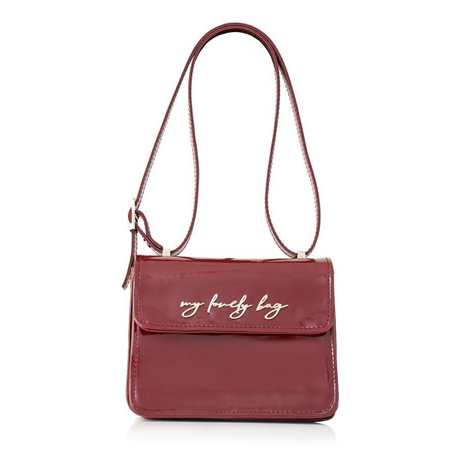 Lovely Bag Flavia - Lak Bordo Torba