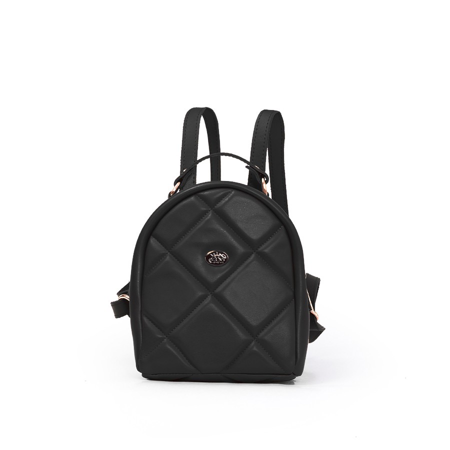 Lovely Bag Lillian Baby - Crni Ruksak, Zlatni Metal