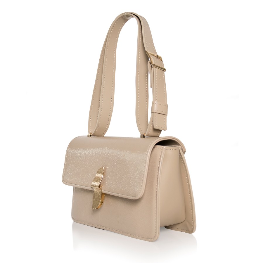Lovely Bag Isidora - Bež Torba, Zlatni Metal