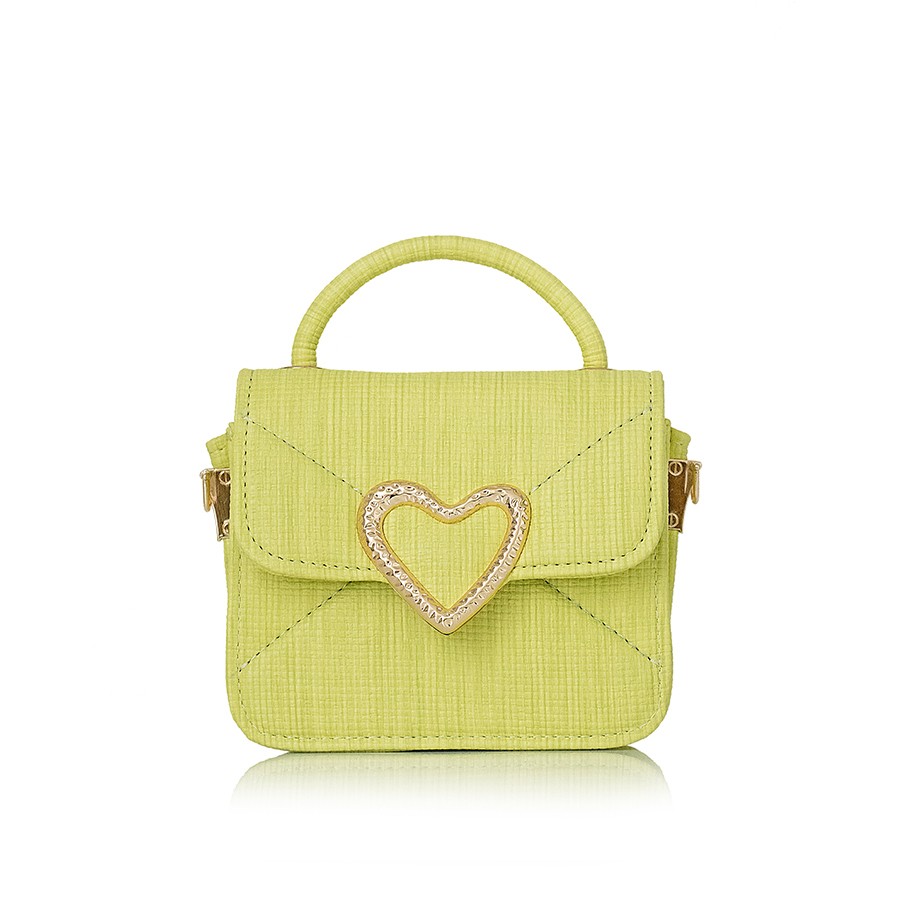 Lovely Bag Lia - Limeta Zelena Torba, Srebreni Metal
