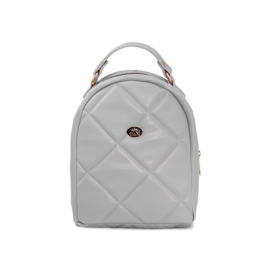 Lovely Bag Lillian - Sivi Ruksak, Srebreni Metal