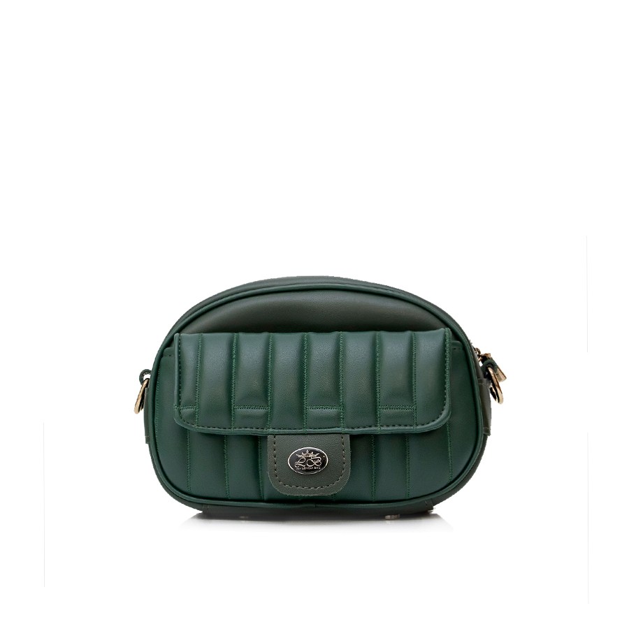 Lovely Bag Joy - Tamno Zelena Torba, Zlatni Metal