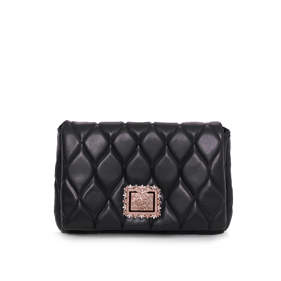 Lovely Bag Diva - Crna Royal Torba,Zlatni Metal