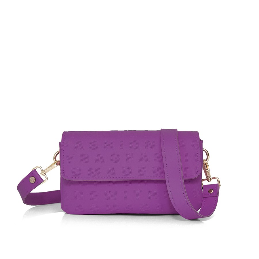 Lovely Bag Letter Baby - Fuksija Torba, Zlatni Metal