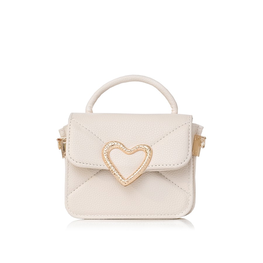 Lovely Bag Lia - Bež Torba, Srebreni Metal