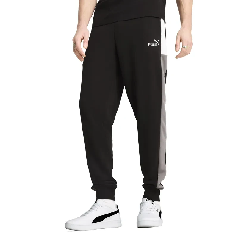 Puma Muška trenerka donji dio Ess Block Tr Cl, Crno-bijela