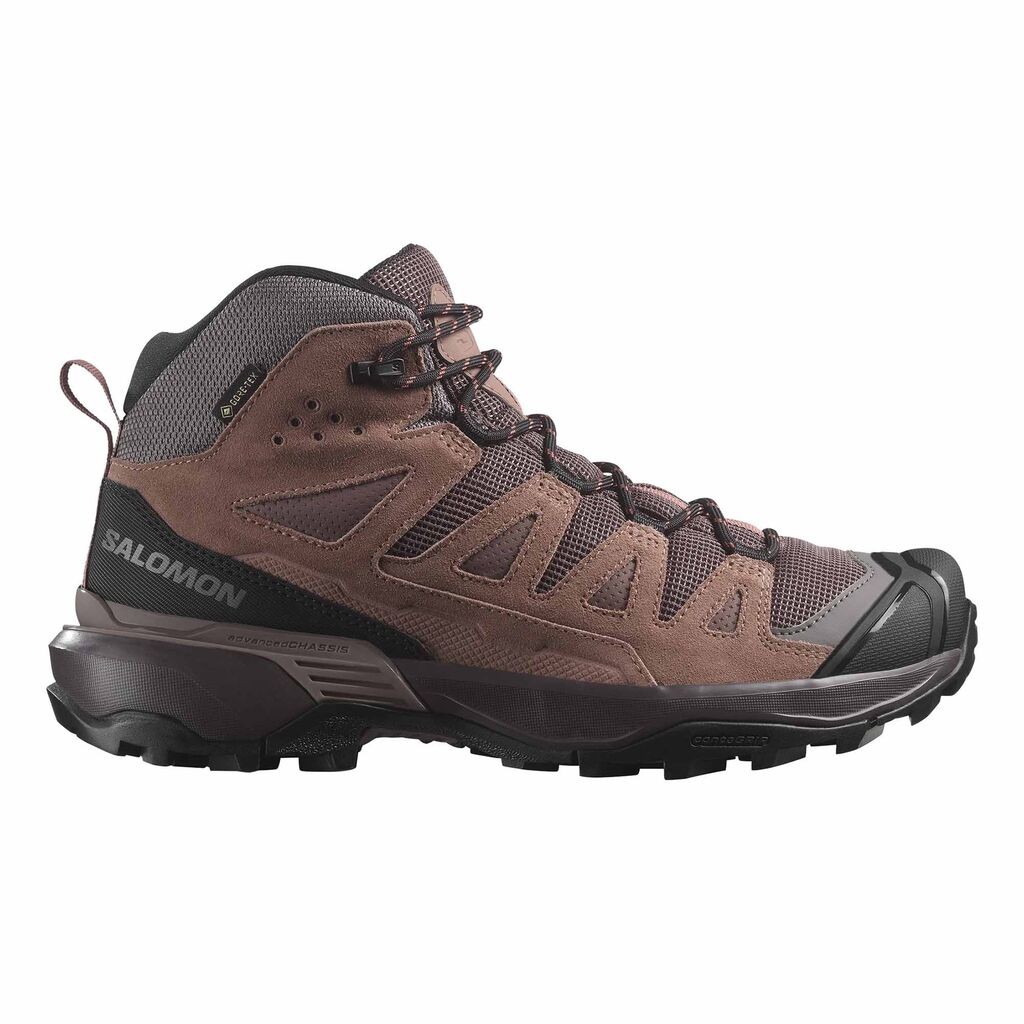 Salomon Ženske gležnjače X Ultra 360 Leather Mid Gtx, Smeđe-Crne