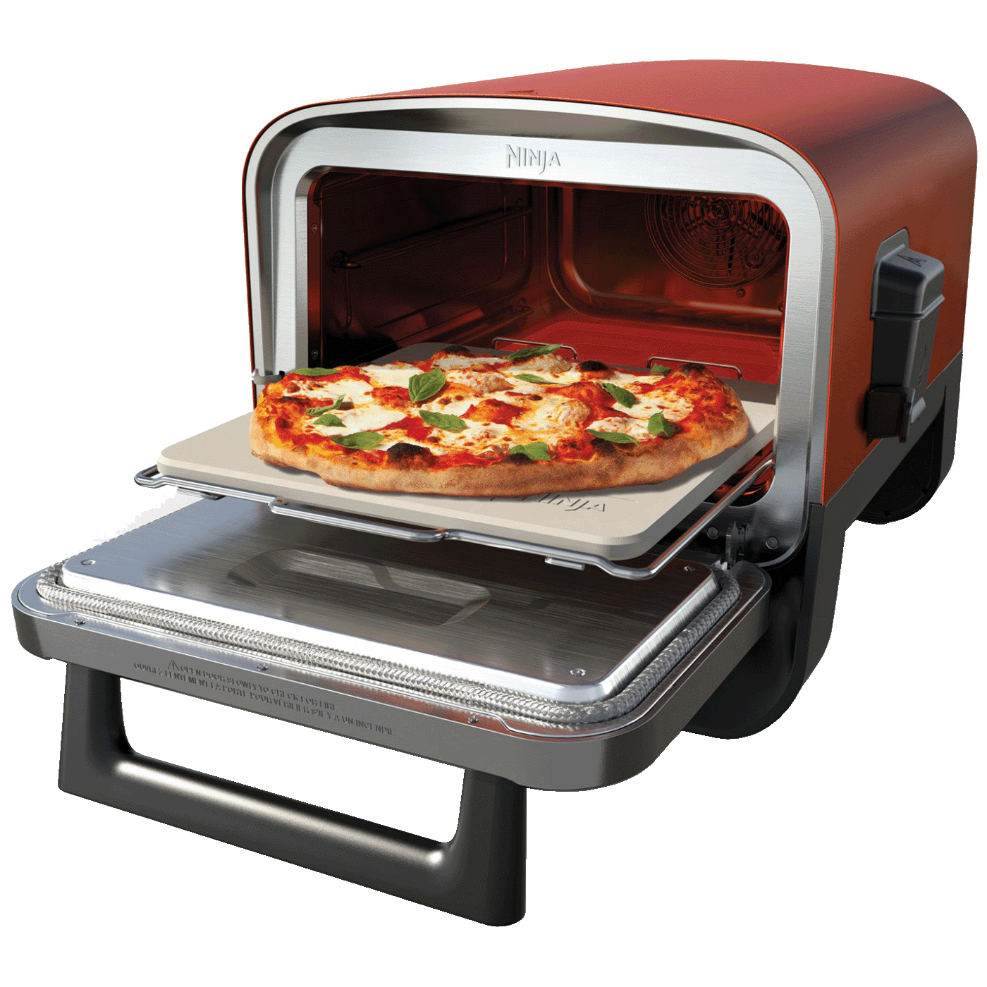 Ninja OO101EU Pizza pekač, 2400W, Pizza Oven and Smoker, Crveni
