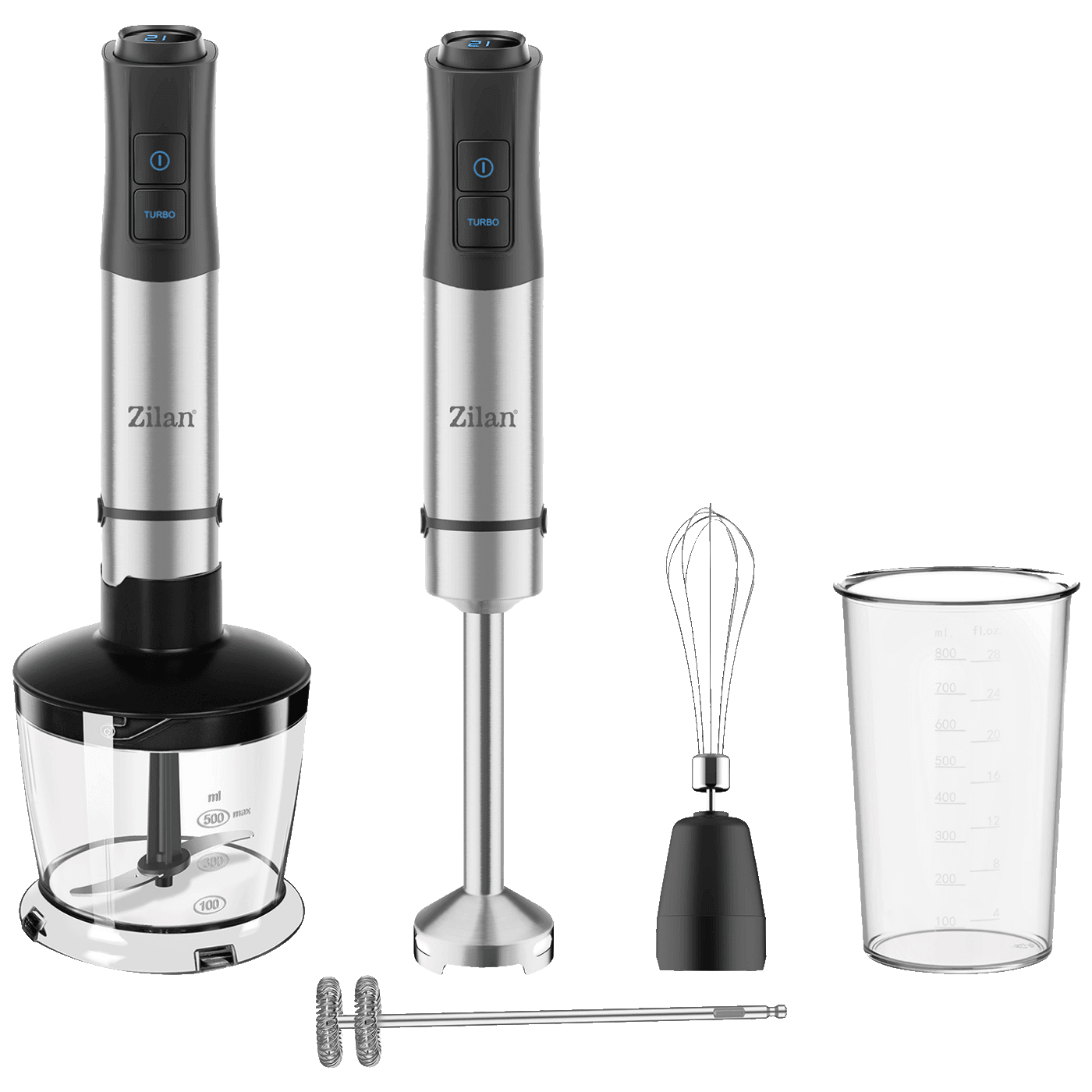 Zilan ZLN3939 Mikser štapni sa posudom, 5u1, 1200W , Crna