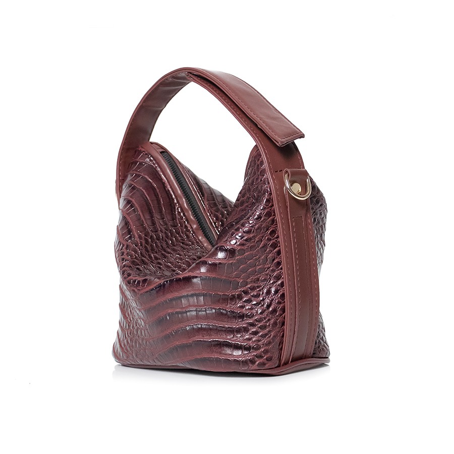 LOVELY BAG Ženska torbica Sierra, Bordo sa zlatnim detaljima