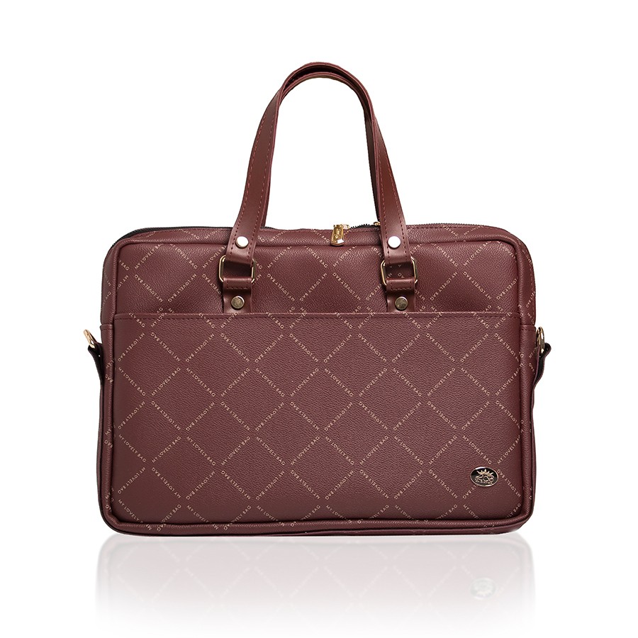 LOVELY BAG Ženska torbica Business bag MLB, Bordo, 15,6 inch