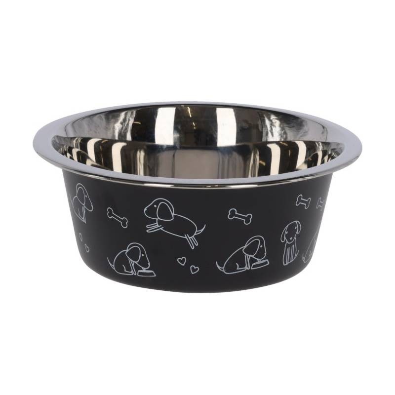 Posuda od nehrđajućeg čelika za pse, 900 ml, Crna