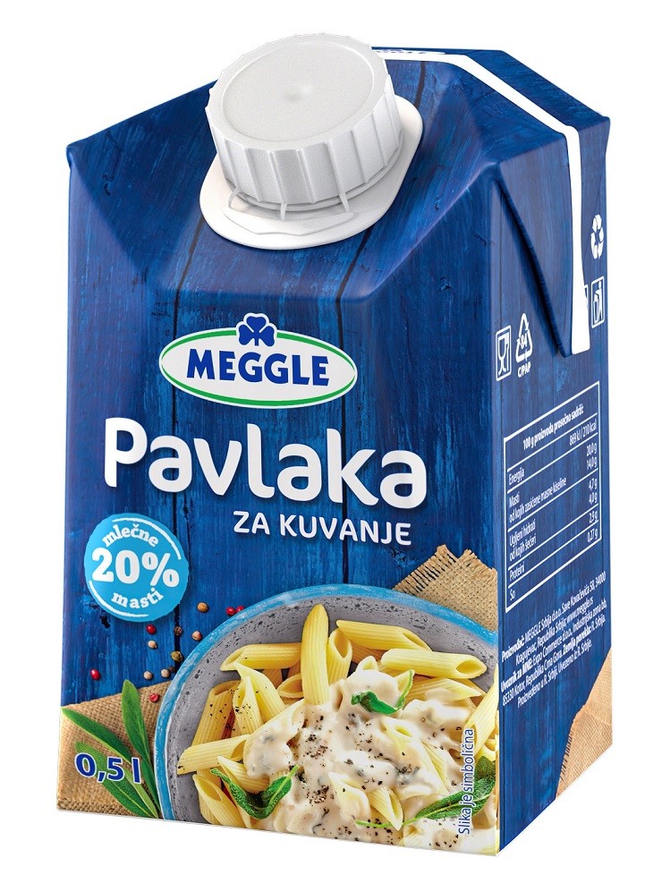 Meggle vrhnje za kuhanje 20% mm, 500ml