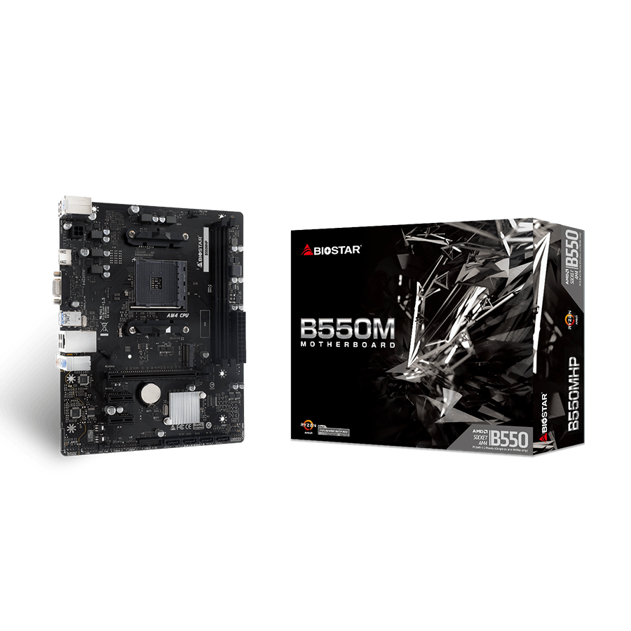 BIOSTAR Matična ploča B550MHP, mATX, Soc AM4, DDR4, M.2, GbE LAN, HDMI, VGA
