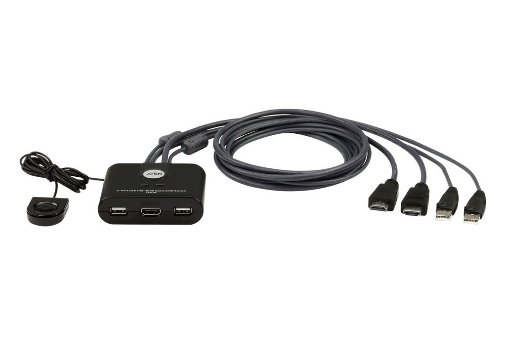 KVM Prekidač CPU SWITCH, 2-Port USB FHD HDMI