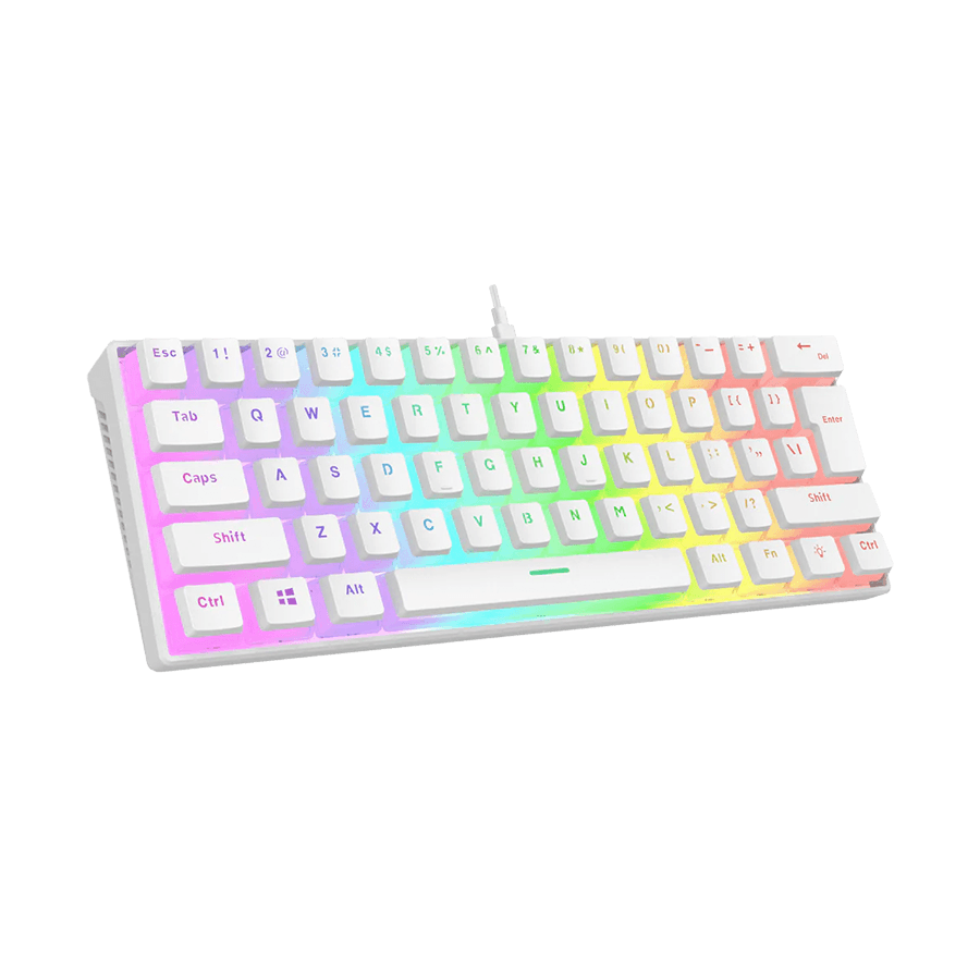 Rampage tastatura gaming RADIANT K11, white, red switch, Type-C, RGB
