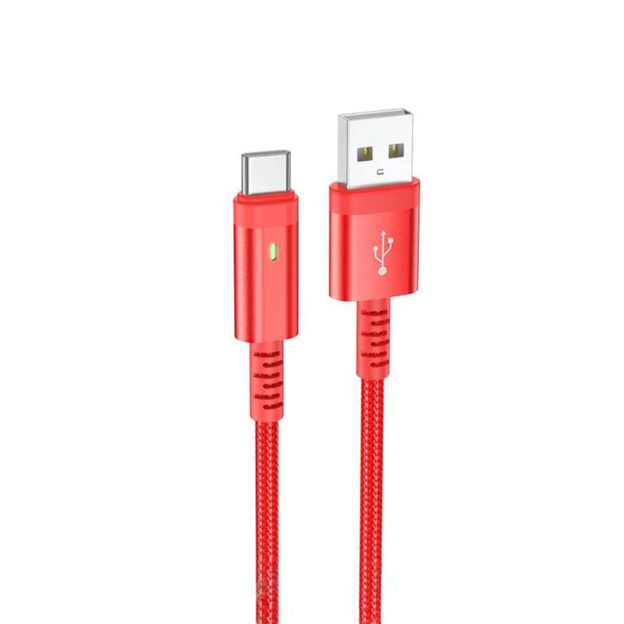 Borofone USB kabal BU38 1.2m Type-C, red