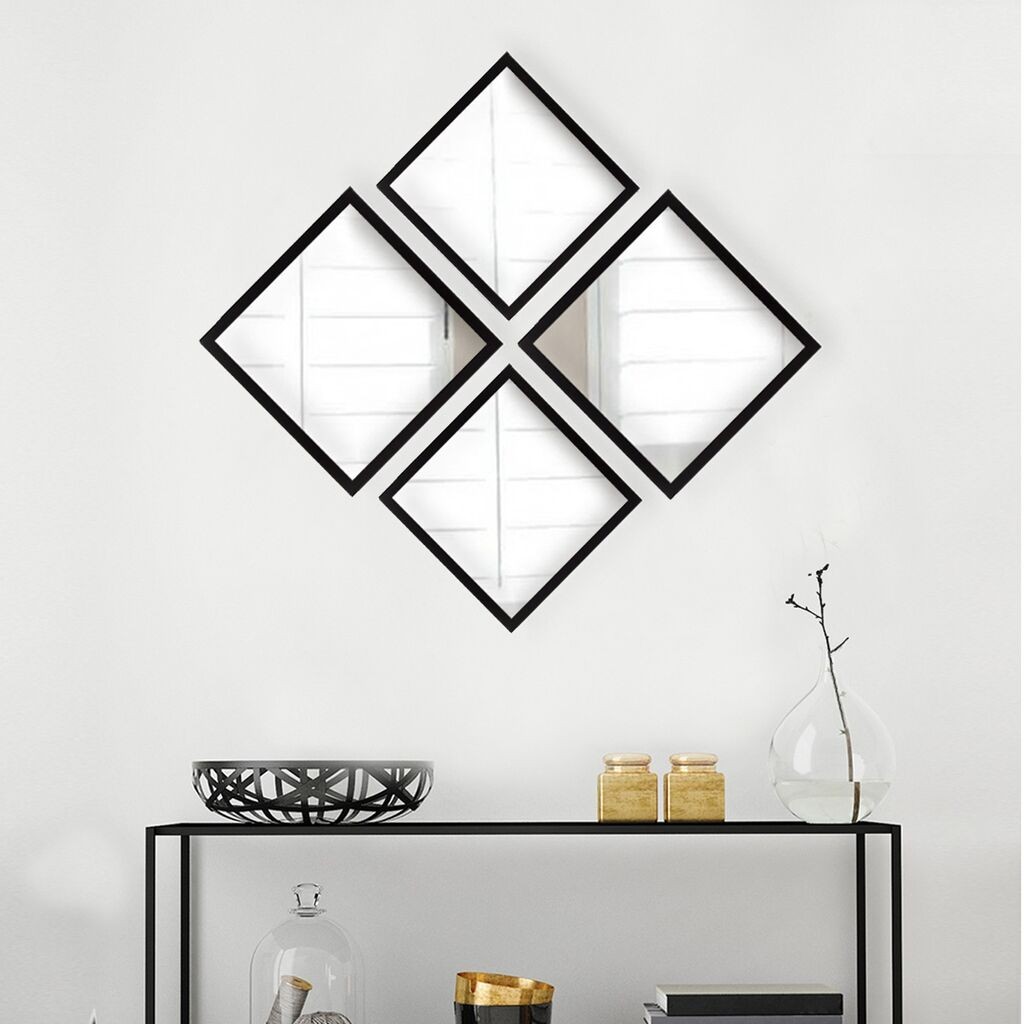 Wallity Set ogledala SETAYNA_042, Crna