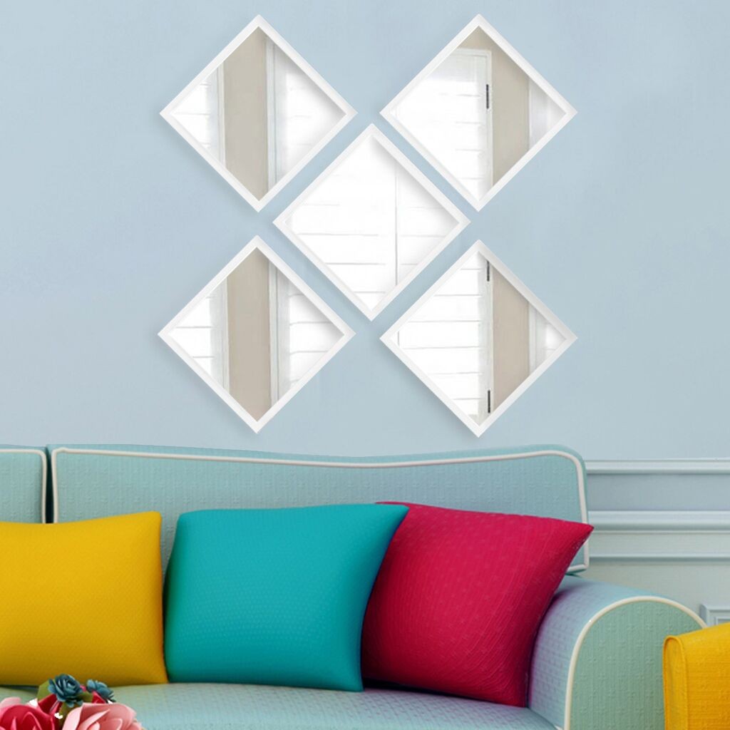 Set ogledala Wallity SETAYNA_031, Bijela