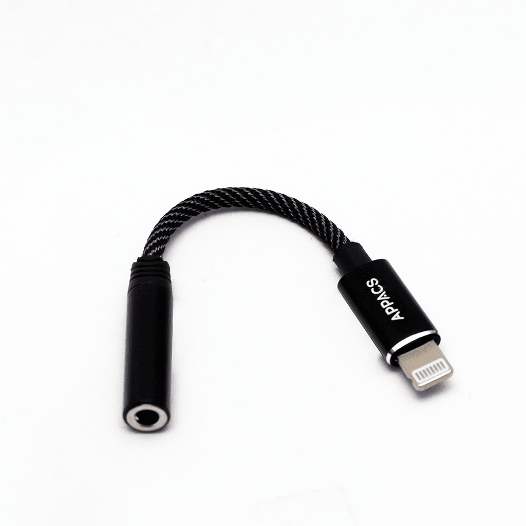 Appacs Lightning na 3.5mm adapter V15, Bluetooth, 10cm, Crni