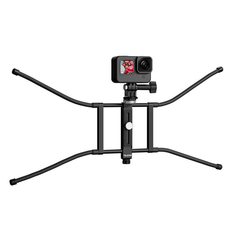 Telesin Univerzalni nosač za ogradu za akcione kamere TE-FM-001, Crni
