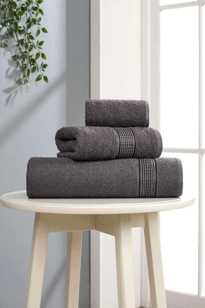 L'essentiel Maison Ezgi set peškira, 3 komada, siva